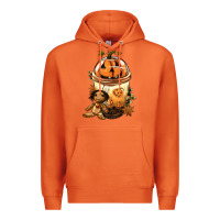 Carrot Halloween Jack O Lantern Bobba Cup Premium Hoodie - FaDigitalArtStudio