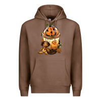 Chestnut Halloween Jack O Lantern Bobba Cup Premium Hoodie - FaDigitalArtStudio