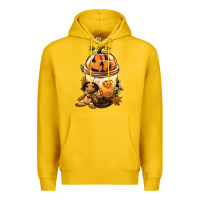 Lemon Halloween Jack O Lantern Bobba Cup Premium Hoodie - FaDigitalArtStudio