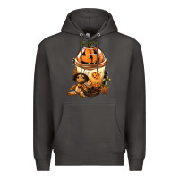 Smoke Halloween Jack O Lantern Bobba Cup Premium Hoodie - FaDigitalArtStudio