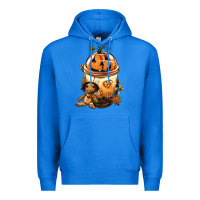 True Royal Halloween Jack O Lantern Bobba Cup Premium Hoodie - FaDigitalArtStudio