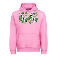 Fuchsia Pink clover ghostie st.patrick's day Urban Hoodie - Artiststas