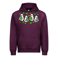 Mauve Wine clover ghostie st.patrick's day Urban Hoodie - Artiststas