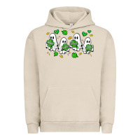 Pigment French Oak clover ghostie st.patrick's day Urban Hoodie - Artiststas