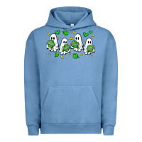 Pigment Pebble Blue clover ghostie st.patrick's day Urban Hoodie - Artiststas