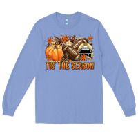 Colony Blue Tis' the season Football and light yellow helmet Long Sleeve Tee - NancyCooperArtShop
