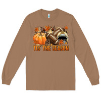 Toasted Coconut Tis' the season Football and light yellow helmet Long Sleeve Tee - NancyCooperArtShop