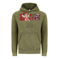 Vintage Olive valentine's day cupid sunflowers love Vintage Hoodie - RanaPortraitStore