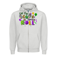 Dove Grey Let the good times roll Zipper Hoodie - FaDigitalArtStudio