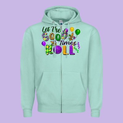 Let The Good Times Roll Zipper Hoodie Designed By Fadigitalartstudio