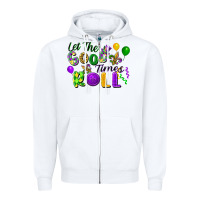White Let the good times roll Zipper Hoodie - FaDigitalArtStudio