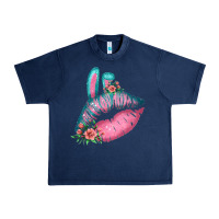 Navy Eared Turquoise Pink Easter Lips Urban Heavy Tee - Bettercallsaul