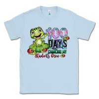 Dusty Blue 100 days chancing my students crow Classic Tee - SublimationCraftShop