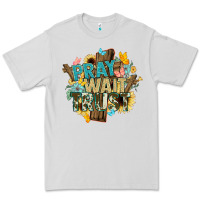 Dove Grey pray wait trust crosses christian Premium Tee - NancyCooperArtShop