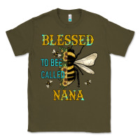 Army Green Blessed To Bee Nana Classic Tee - JahusDesignShop