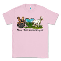 Bubblegum Pink Peace Love Cashmere Goat Classic Tee - LillyAllenDesigns