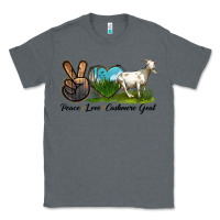 Charcoal Heather Peace Love Cashmere Goat Classic Tee - LillyAllenDesigns