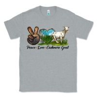 Heather Grey Peace Love Cashmere Goat Classic Tee - LillyAllenDesigns