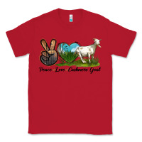 Red Peace Love Cashmere Goat Classic Tee - LillyAllenDesigns