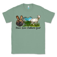 Sage Peace Love Cashmere Goat Classic Tee - LillyAllenDesigns