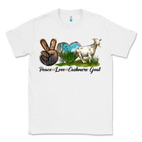 White Peace Love Cashmere Goat Classic Tee - LillyAllenDesigns