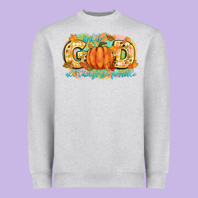 With God All Things Are Possible Heavyweight Sweatshirt Designed By Cowgirlartshop