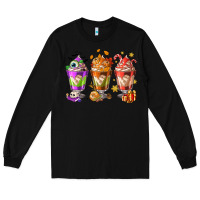 Black Hallothanksmas coffee cups Long Sleeve Tee - NancyCooperArtShop