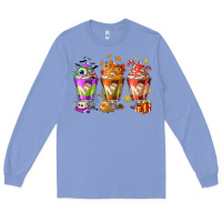 Colony Blue Hallothanksmas coffee cups Long Sleeve Tee - NancyCooperArtShop