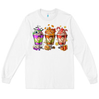 White Hallothanksmas coffee cups Long Sleeve Tee - NancyCooperArtShop