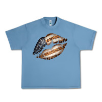 Pebble Blue Vintage American Flag With Leopard Pattern Urban Heavy Tee - Bettercallsaul