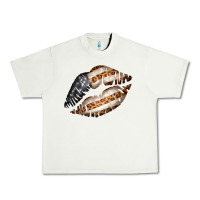 Pistachio Vintage American Flag With Leopard Pattern Urban Heavy Tee - Bettercallsaul