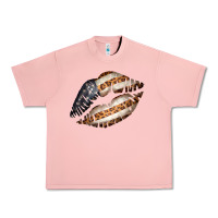Salmon Vintage American Flag With Leopard Pattern Urban Heavy Tee - Bettercallsaul
