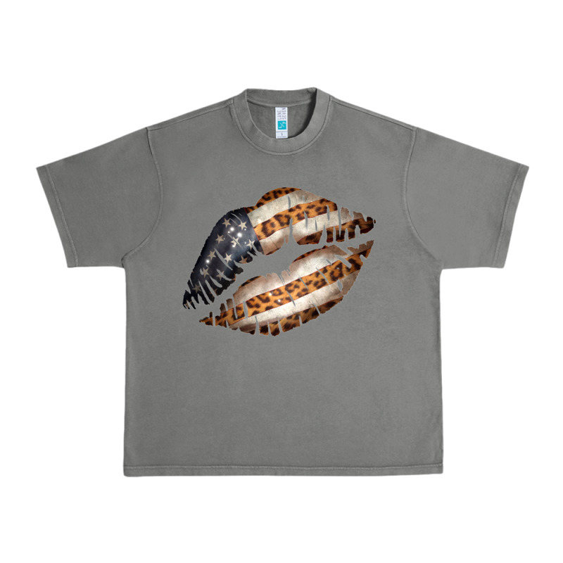 Vintage American Flag With Leopard Pattern Urban Heavy Tee by Bettercallsaul | Teevron