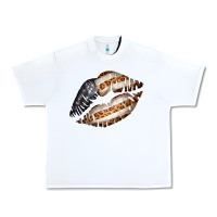 White Vintage American Flag With Leopard Pattern Urban Heavy Tee - Bettercallsaul