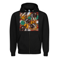 Black baby hampshire pig sunflowers seamless pattern Zipper Hoodie - FaDigitalArtStudio
