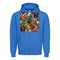 True Royal baby hampshire pig sunflowers seamless pattern Zipper Hoodie - FaDigitalArtStudio