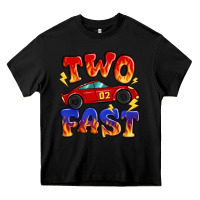 Black two fast boys birthday racing car Heavy Core Tee - MaliasSmallBusiness