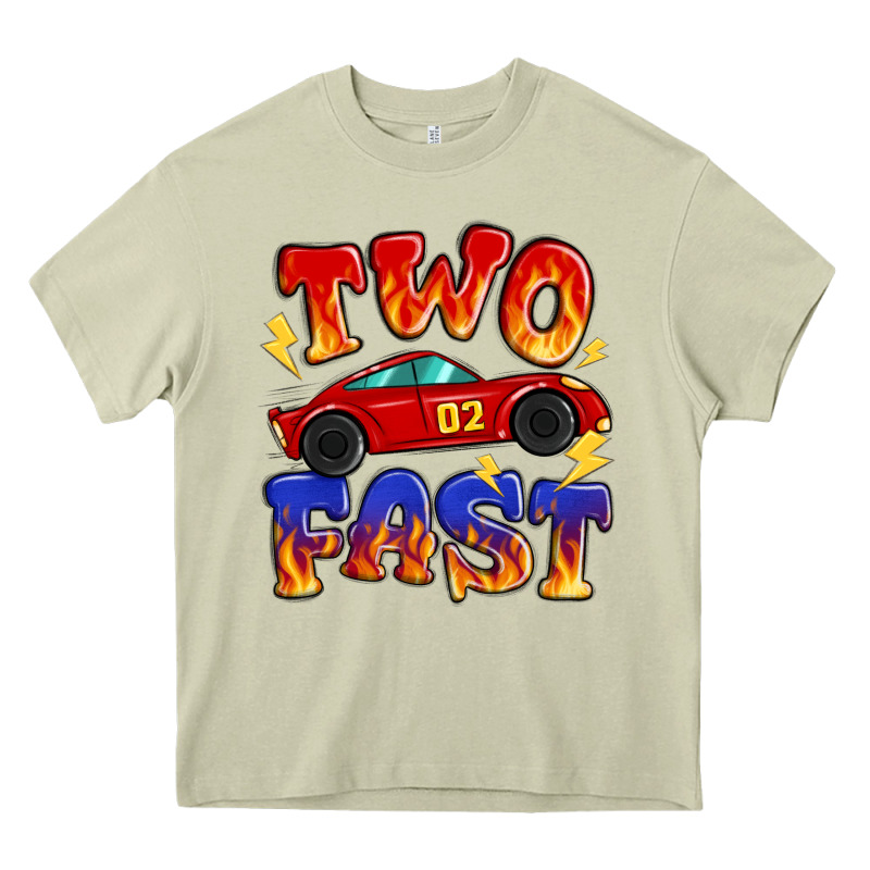 Two Fast Boys Birthday Racing Car Heavy Core Tee by MaliasSmallBusiness | Teevron