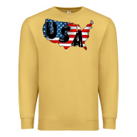 Antique Gold Usa Premium Sweatshirt - CowhideDigitalArt