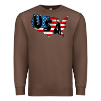 Chestnut Usa Premium Sweatshirt - CowhideDigitalArt