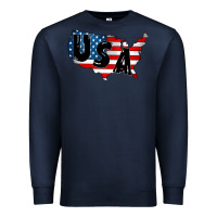 Navy Usa Premium Sweatshirt - CowhideDigitalArt