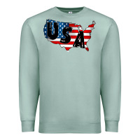 Seafoam Usa Premium Sweatshirt - CowhideDigitalArt