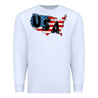 White Usa Premium Sweatshirt - CowhideDigitalArt
