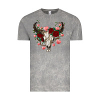 Cloud Rock valentines bull skull Vintage Tee - RanaPortraitStore