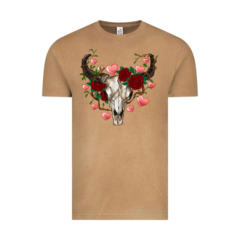 Valentines Bull Skull Vintage Tee by RanaPortraitStore | Teevron