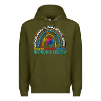 Army Green Recognize normalize embrace neurodiversity Autism Premium Hoodie - FaDigitalArtStudio
