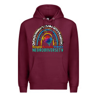 Burgundy Recognize normalize embrace neurodiversity Autism Premium Hoodie - FaDigitalArtStudio