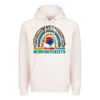 Pale Pink Recognize normalize embrace neurodiversity Autism Premium Hoodie - FaDigitalArtStudio