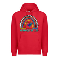 Red Recognize normalize embrace neurodiversity Autism Premium Hoodie - FaDigitalArtStudio
