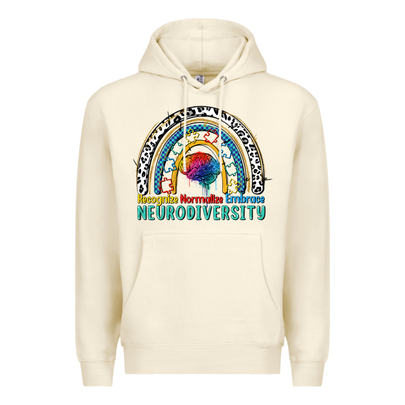 Recognize Normalize Embrace Neurodiversity Autism Premium Hoodie by FaDigitalArtStudio | Teevron